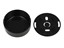 ABS Plastic Miniature Enclosure - Snap-Fit / Wall-Mount Round 45x20mm Unvented IP30 - Black [1551SNAP11BK]