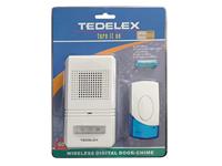 Tedelex Wireless Door Chime, 80m Range, 16 Different Ring Tones, Excludes:3XAA Batteries [DOOR BELL W/L C3823]