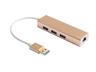 USB2.0 Male on Lead to Aluminium 3Port USB2.0 Hub and with Gigabit RJ45 LAN Port Female Output, 10/100/1000mbps, Support Full and Half Duplex Operatio Ideal for Macbook. [USB2.0 3PORT HUB WITH LAN PORT]