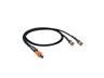 Cordset M12 A COD DUO Male Straight. 3 Pole To Dual 3 Pole Straight. Female with and Circuit - Double End - 1.5M PUR Cable IP67 (62073) [ASBA2-RKT4-3-224/1,5M]