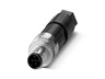 Connector, Universal, 5-position, unshielded, Plug straight M12, coding: A, Push-lock spring connection, knurl material: Zinc die-cast, nickel-plated, external cable diameter 4 mm ... 8 mm (1424649) [SACC-M12MS-5PL M]