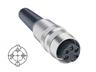 Inline DIN Circular Cable Socket Connector • Locking Type with threaded joint, ground contact • 3 way • Solder • 250VAC 5A • Cable ø4~6mm • IP40 [KV30M]
