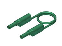 Safety Test Lead PVC Stackable 4mm Straight. Shrouded Plug to Straightt. Shrouded Plug 2.5mm sq. 16A 1000VDC CATII (934088104) [MLS-WS 100/2,5 GREEN]