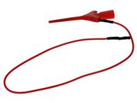 Mini Test Probe in Red with Grabber Jaw 0.64mm sq. and 2A-30VAC/60VDC [XY-KLEPS3STE-RED]