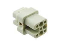 Series 7D (C) Insert 7P+E - Size 3A - Female Crimp Termination 10A/50V = 09210073101 (Different Keyway from HD-007-FC) [HD-007-FC/A]
