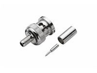 BNC 75R Plug I/L Crimp-2,6MM RG174BU [71S101-102A4]
