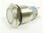 Ø19mm Vandal Resistant Stainless Steel IP67 Push Button and White 12V LED Ring Illuminated Switch with 1C/O Latch Operation and 5A-250VAC Rating [AVP19F-L2SCW12]