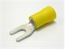 Insulated Fork Terminal Lug • 5mm Stud • for Wire Range : 2.5 to 6.0 mm² • Yellow [LF40005]