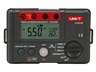 Insulation Resistance Tester, Test Voltages 250V/500V/1000V, 30~600VAC, INSU RES:0MΩ~5GΩ, DAR, PI, Auto Range, Low Batt Indication, LCD Backlight, Overload Indication, Alarm Indication, Buzzer, Auto Discharge, High Vltge Indication, Display Count 2000 [UNI-T UT501B]