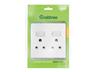 Crabtree Classic Double Switched Socket 4X4 With Metal Cover Plate White 100x100mm [CRBT 18063/101]