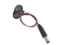 PP3 Battery Connector with 2.1mm DC Barrel Connector [BMT PP3 BATT SNAP WITH DC PLUG]