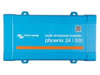 Victron Phoenix Pure Sine Wave Inverter 24V 500VA 400/350W, Peak Power 900W, VE.Direct, Battery Connection: Screw Terminals, Max Cable Cross Section: 10mm² /AWG8, Without Battery Charger, IP21, {86x172x275mm} 3.9Kg [VICT PHOENIX INVERTER 24V/500]