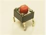 Tactile Switch • Form : 1A - SPST (NO)/4Termn • 50mA-12VDC • 260gf • PCB-ThruHole • Red • Case Size : 6x6 ,Height : 5.0,Lever : 1.5mm [DTS62R]