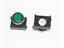 Push Button Actuator Illuminated Latching • Green Raised Lens • Black 30mm Bezel [P302LG]