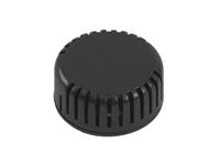 ABS Plastic Miniature Enclosure - Snap-Fit / Wall-Mount Round 45x20mm Vented IP30 - Black [1551V11BK]