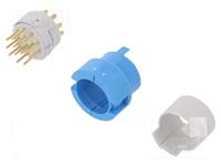 Circular Connector M23 Signle. Male Solder Insert come with - 12 Pole (PE on Pos 9)- 12 x 1mm Contacts - 8/20A @ 500VAC Max. [7001912113]