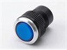 Push Button Actuator Non-Illuminated Momentary • Blue Raised Button • Metallic Silver 30mm Bezel [PB302MBS]