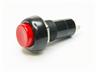 Miniature Push Button Switch • Latching • Form : SPST-0-1 • 3A-125 VAC • Solder-Lug • Red-Button • Round Actuator [R18-25A RED]