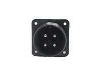 Circular Connector MIL-DTL-5015 Style Screw Lock Square Flange Panel Receptacle With Rear Thread 4 Poles #8 Contacts Male Solder 46A 900VAC/1250VDC (MS3100A22-22P)(97-3100A-22-22P) [XY3100A-22-22P]