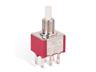 DPDT Snap Acting Push Button Switch with On-On Latch and Vertical Solder-Lug; Actuator : 5.54 High, Contact Rating : 3A-120VAC/28VDC,1A-250VAC [8602QE]