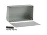 Sloping Console Enclosure • Flame Retardent ABS Plastic • with Aluminium Panel • 116x96x58mm • Grey [1595CGY]