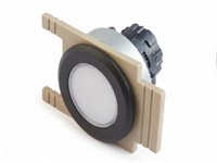 Push Button Actuator Illuminated Momentary • White Flush Lens • Black 35mm Flush Bezel [P351MW]