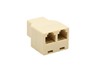 3 way Inline 6 pos 4 way USA RJ11 Modular Coupler Adaptor [NY14-4C]