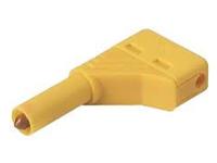 Safety Banana Plug 4mm Side Entry - Yellow - Caged "Lantern" Spring Contact 24A [LASS W YELLOW]