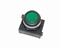 Push Button Actuator Illuminated Latching • Green Raised Lens • Black 30mm Bezel [P302LG]
