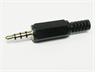 4 Pole , Inline 3.5mm Ø Audio Plug • Plastic with Sleeve [MP435]