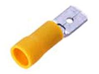 Insulated Disconnect Lug • Male • 6.4mm Stud • for Wire Range : 2.5 to 6.0 mm² • Yellow [LT40063]