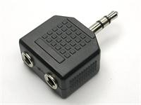 Adaptor 3.5mm Stereo Plug to 2 x 3.5mm Stereo Socket [ADPT3,5STPL2X3,5STS]