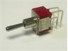 Miniature Toggle Switch • Form : DPDT-1-0-1 • 5A-120 VAC • Right-Angle-PCB-ThruHole • Ver.Opr.Std.Lever Actuator [8022L]