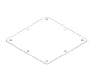 IP66 14 Gauge Cover Plate Accessory for Type 4X Wireway Enclosure in 6x6 cm size [1487DHSS]