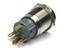 Ø19mm Vandal Resistant Stainless Steel IP65 Round Flat Hyper Plane Push Button and 24V Red/Green LED Ring Illuminated Switch with 1N/O 1N/C Momentary Operation 5A-250VAC Rating [AVP19FH-M2SCR/G24]