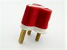15A 3Pin Dedicated red with LED Surge Plugtop [PLUGTOP SURGE 15A3PD RDL]