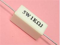 Wire Wound Cement Resistor • 5W • 4.7kΩ • ±5% • Axial-L, Size 22x9.5x9.5mm [CRL5W 4K7 5%]