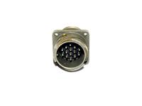 Circular Connector MIL-VG95234 Rev Bayonet Lock Square. Flange Panel Receptacle with Rear Thread 14 Pole #16 Contacts. Male Solder. 13A 500VAC/700VDC [CA3100E-20-27PB]