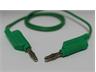 Test Lead Green 500mm - PVC 0,75mm Square - 4mm Stackble 'Lantern' Banana Plugs 15A-30VAC/60VDC [XY-ML50/075E-GRN]