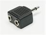 Adaptor 3.5mm Mono Plug to 2 x 3.5mm Mono Socket [ADPT3,5MPL2X3,5MS]