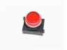 Push Button Actuator Illuminated Latching • Red Raised Lens • Red 30mm Bezel [P302LRR]