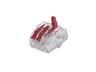 Transparent 3Way Releasable Push-in Wire Connector 0.2~4mm, Max Current & Voltage : 32A 450V 28~14AWG [HELACON HCRN-3]