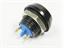 Ø12mm Metal Zn-Al 17mm Round Bezel IP65 Push Button Switch with Blue Dome Button, 1N/O Momentary Operation and 2A-36VDC Rating [PBMZR171ATLE6]