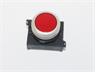 Push Button Actuator Illuminated Latching • Red Flush Lens • Metallic Silver 30mm Bezel [P301LRS]