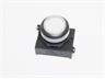 Push Button Actuator Illuminated Latching • White Raised Lens • Black 30mm Bezel [P302LW]