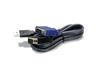 USB KVM Cable 2-in-1 (VGA/SVGA HDB 15-Pin Male to Male - USB) 1.8m [TK-CU06]
