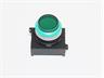 Push Button Actuator Illuminated Momentary • Green Raised Lens • Green 30mm Bezel [P302MGG]