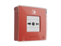 Wireless Wall-mounted Button For Manual Fire Alarm Activation, Freq:868.0~868.6MHz, 2xCR123A, Operating Temp:0°С~+50°С, Compatibility:HUB 2 (2G/4G) HUB+, HUB 2+, HUB Hybrid 2G/4G & REX/REX2 Extenders, 102×104×39mm, 214g [AJAX MANUAL CALL POINT (RED)]