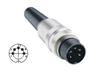 Inline DIN Circular Cable Plug Connector • Locking Type with threaded joint, ground contact • 5 way • Solder • 250VAC 5A • Cable ø4~6mm • IP40 [SV50M]