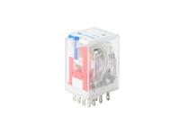 Medium Power Cradle Relay With LED & Test Clip Form 4C (4c/o) Plug-In 12VDC Coil 160 Ohm 3A 250VAC/30VDC Contacts [3604-DC12V]